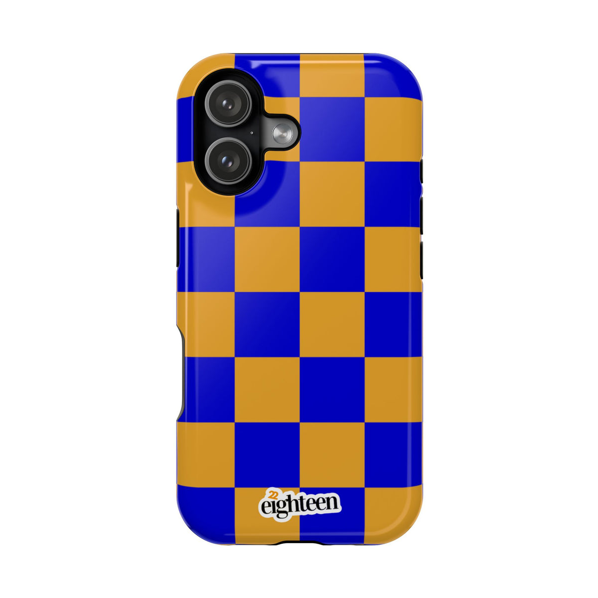 Royal Blue & Gold Check, Please! MagSafe Phone Case