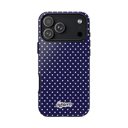 Deep Blue Dotty Tough Phone Case