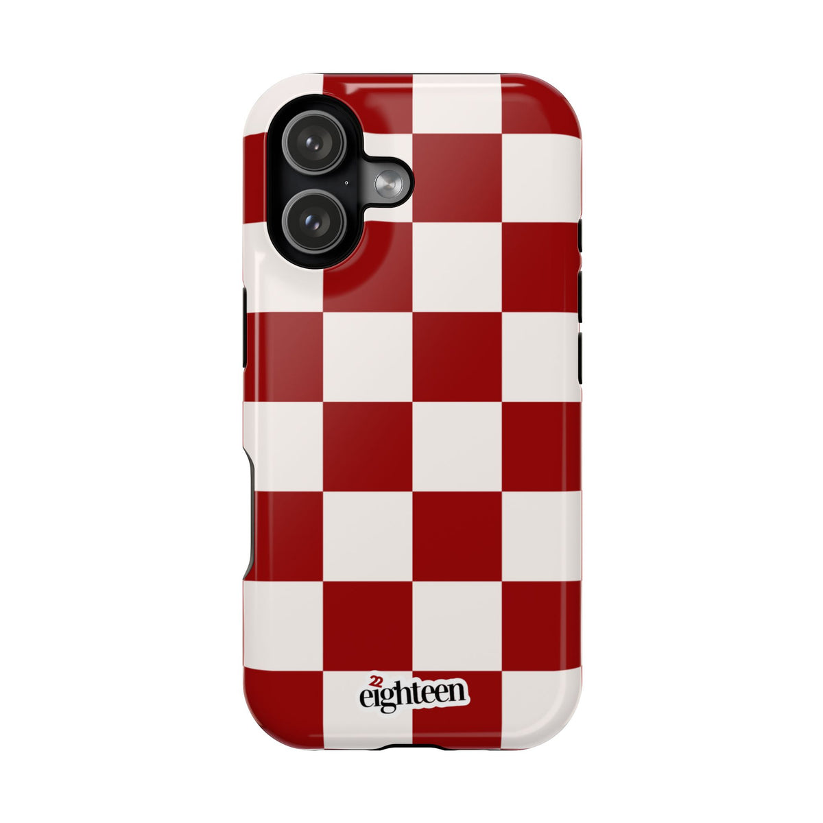 Crimson & Cream Check, Please! MagSafe Phone Case