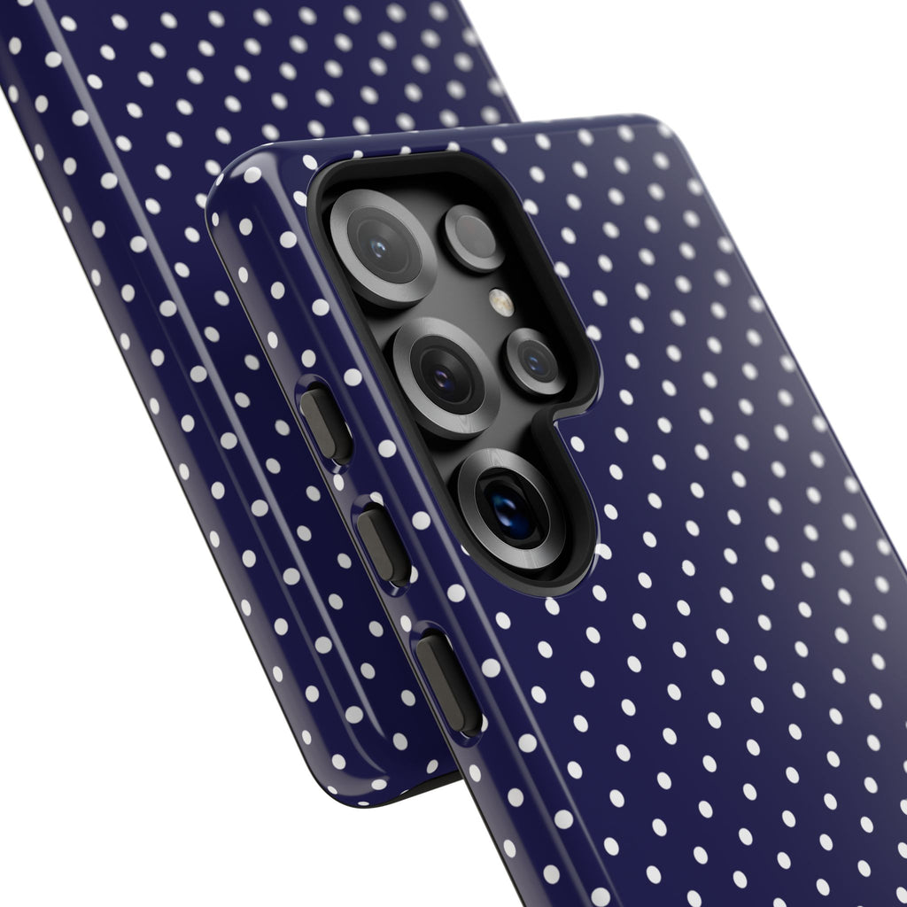 Deep Blue Dotty Tough Phone Case