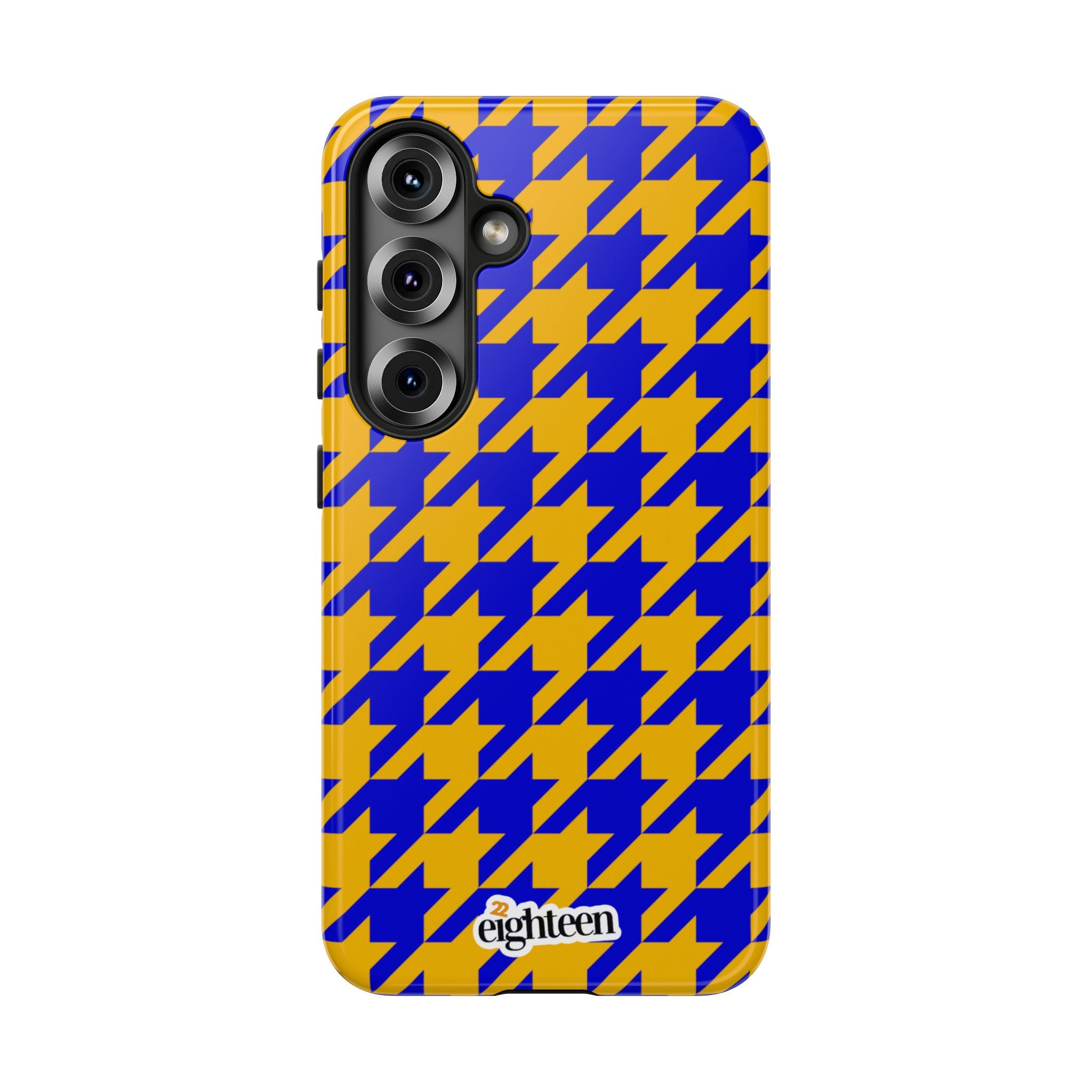 Royal Blue & Gold Staccato Tough Phone Case