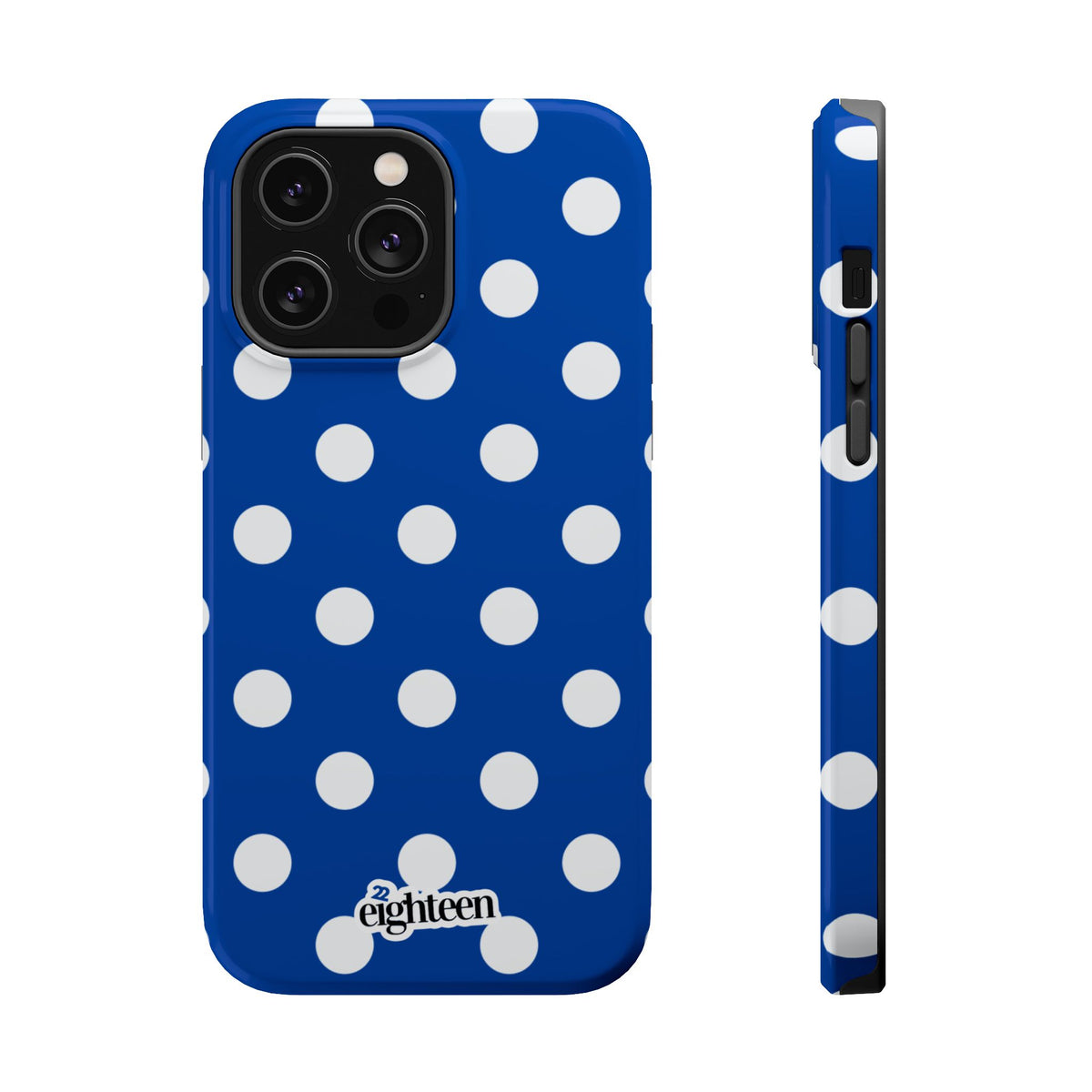 Royal Blue & White Dot Theory MagSafe Phone Case