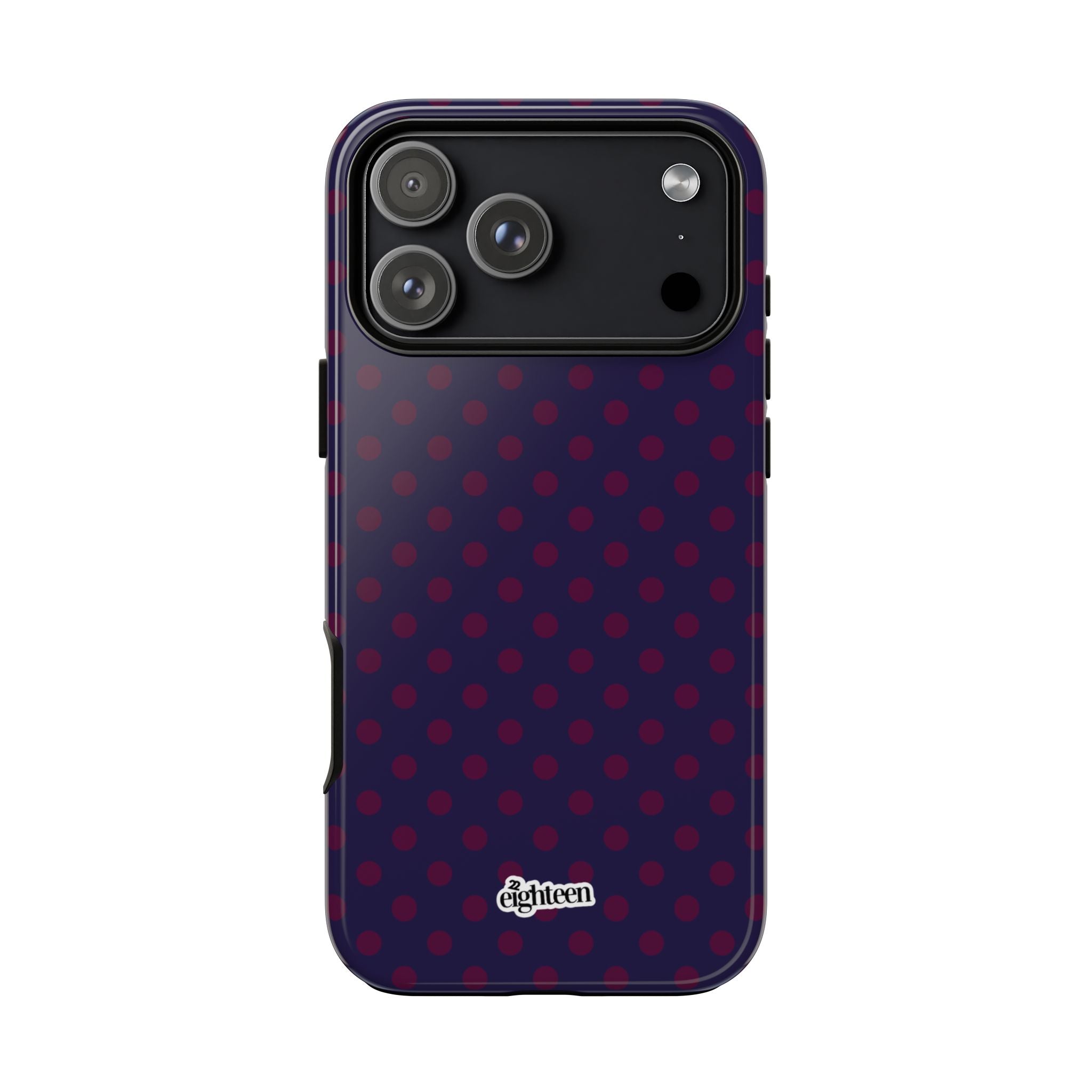 Night Blue & Burgundy Dot Theory Phone Case