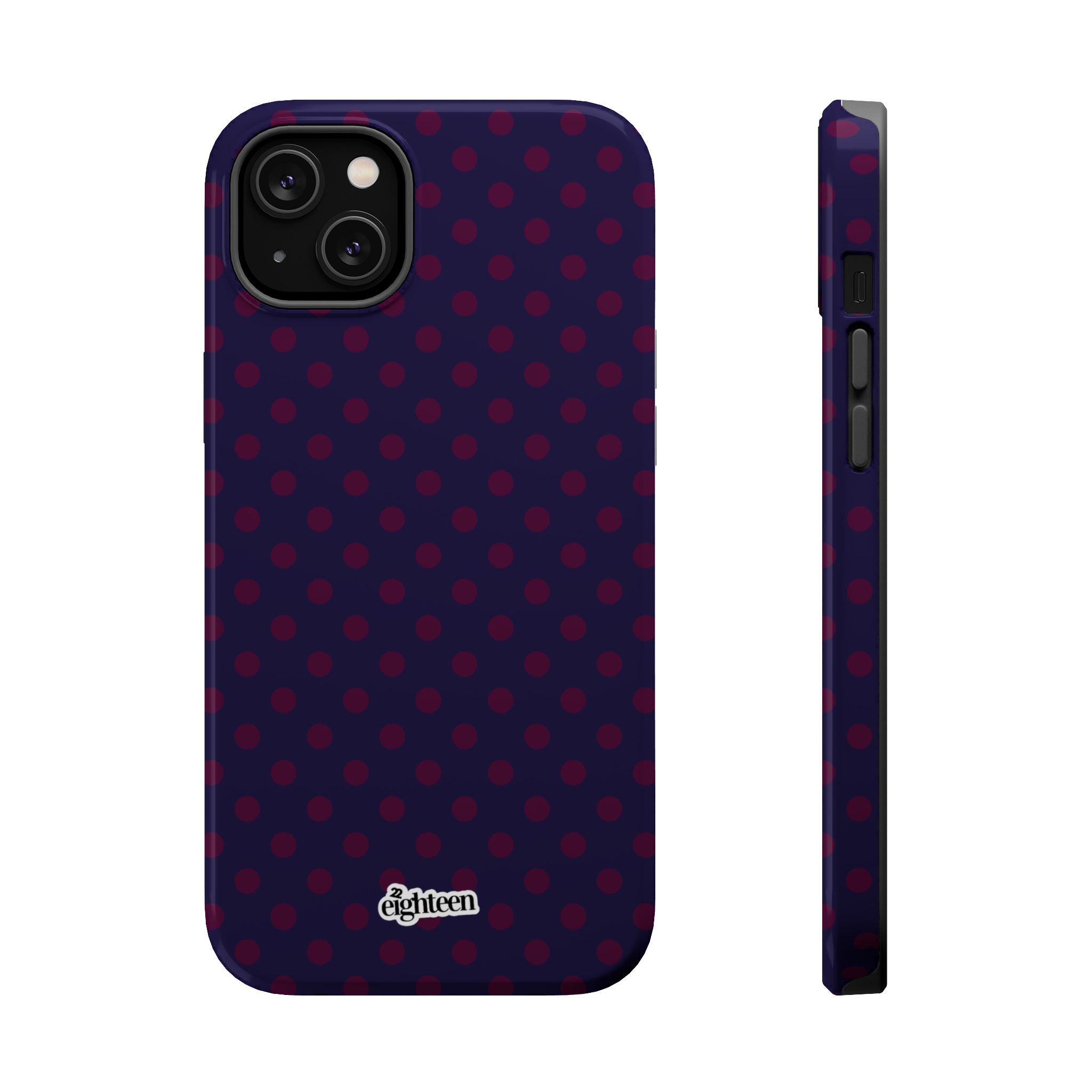 Night Blue & Burgundy Dot Theory MagSafe Phone Case