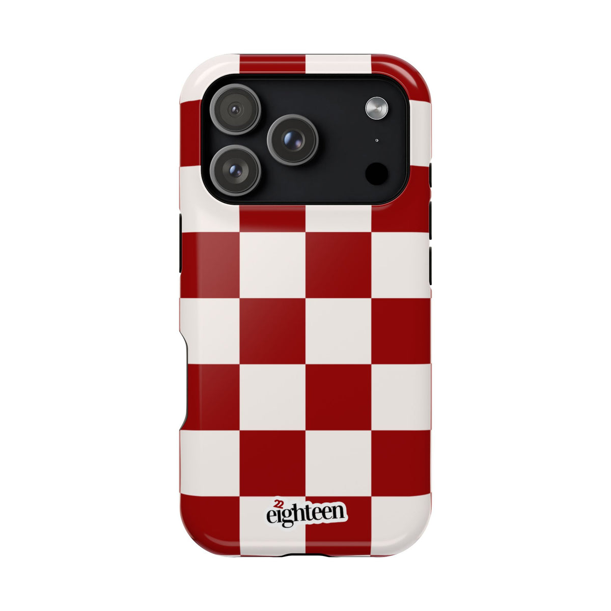 Crimson & Cream Check, Please! MagSafe Phone Case
