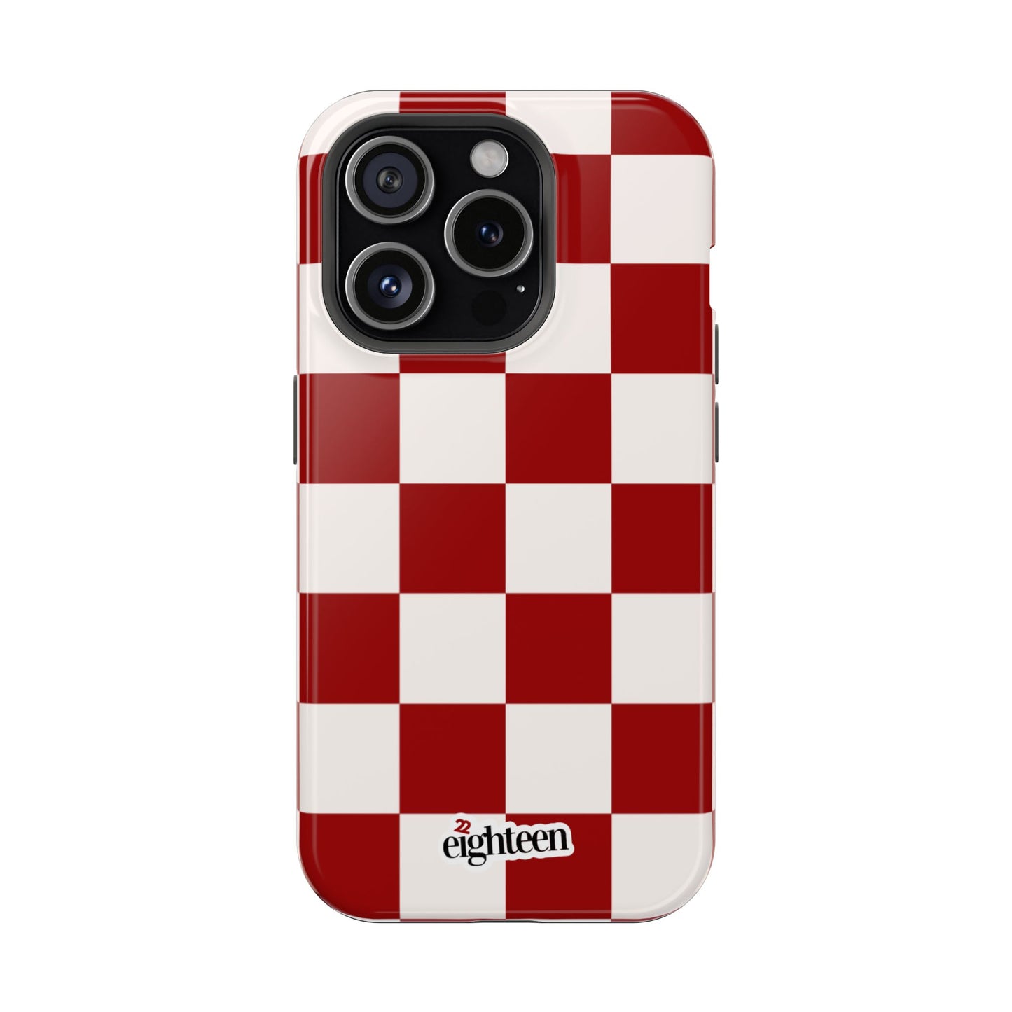 Crimson & Cream Sorority Checkered MagSafe Tough Case