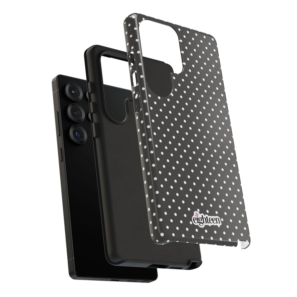 Charcoal Dotty Tough Phone Case