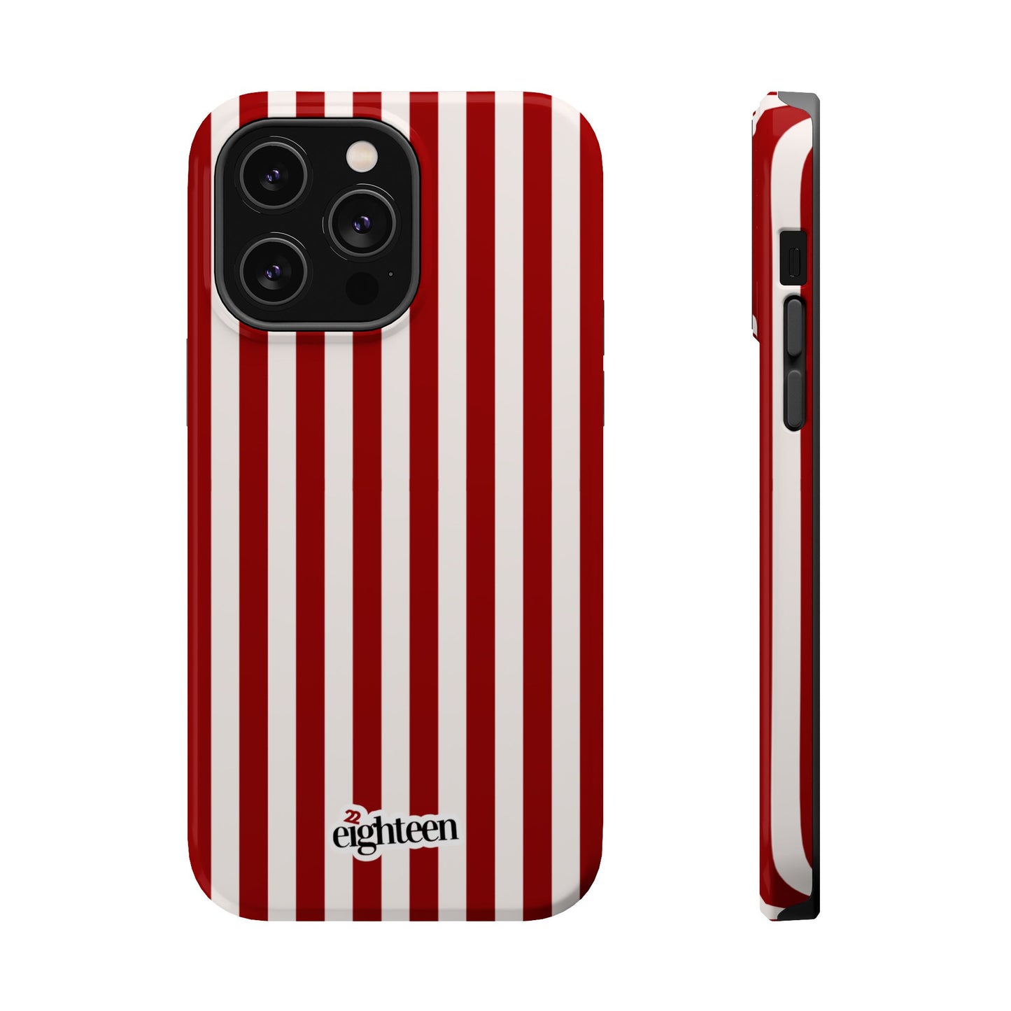 Crimson & Cream Sorority Stripe MagSafe Tough Case