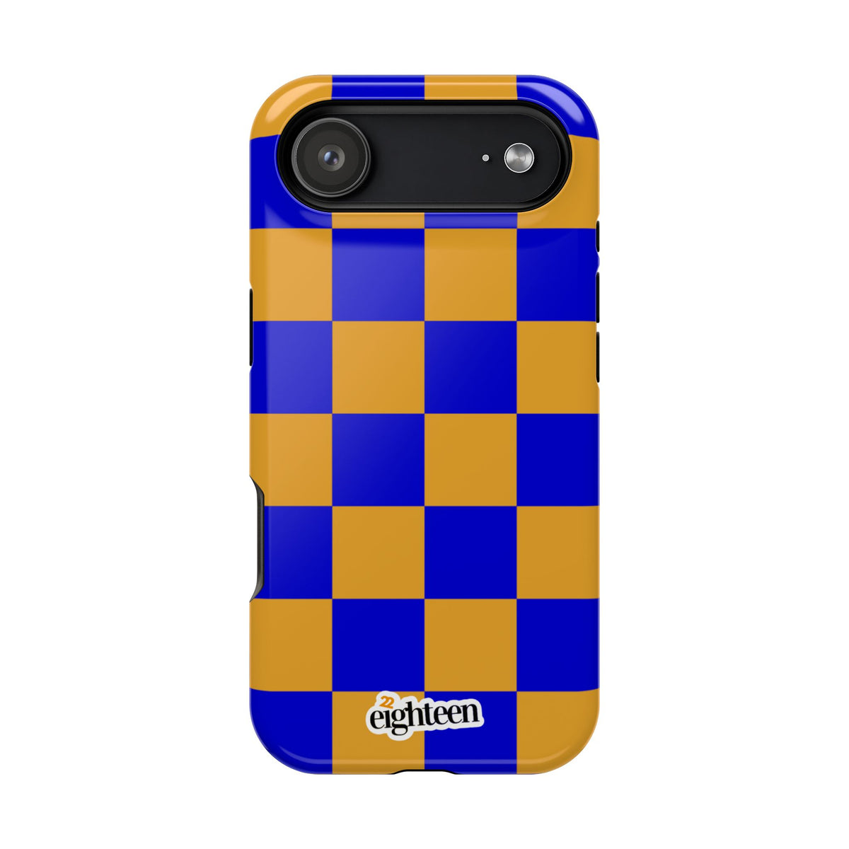 Royal Blue & Gold Check, Please! MagSafe Phone Case