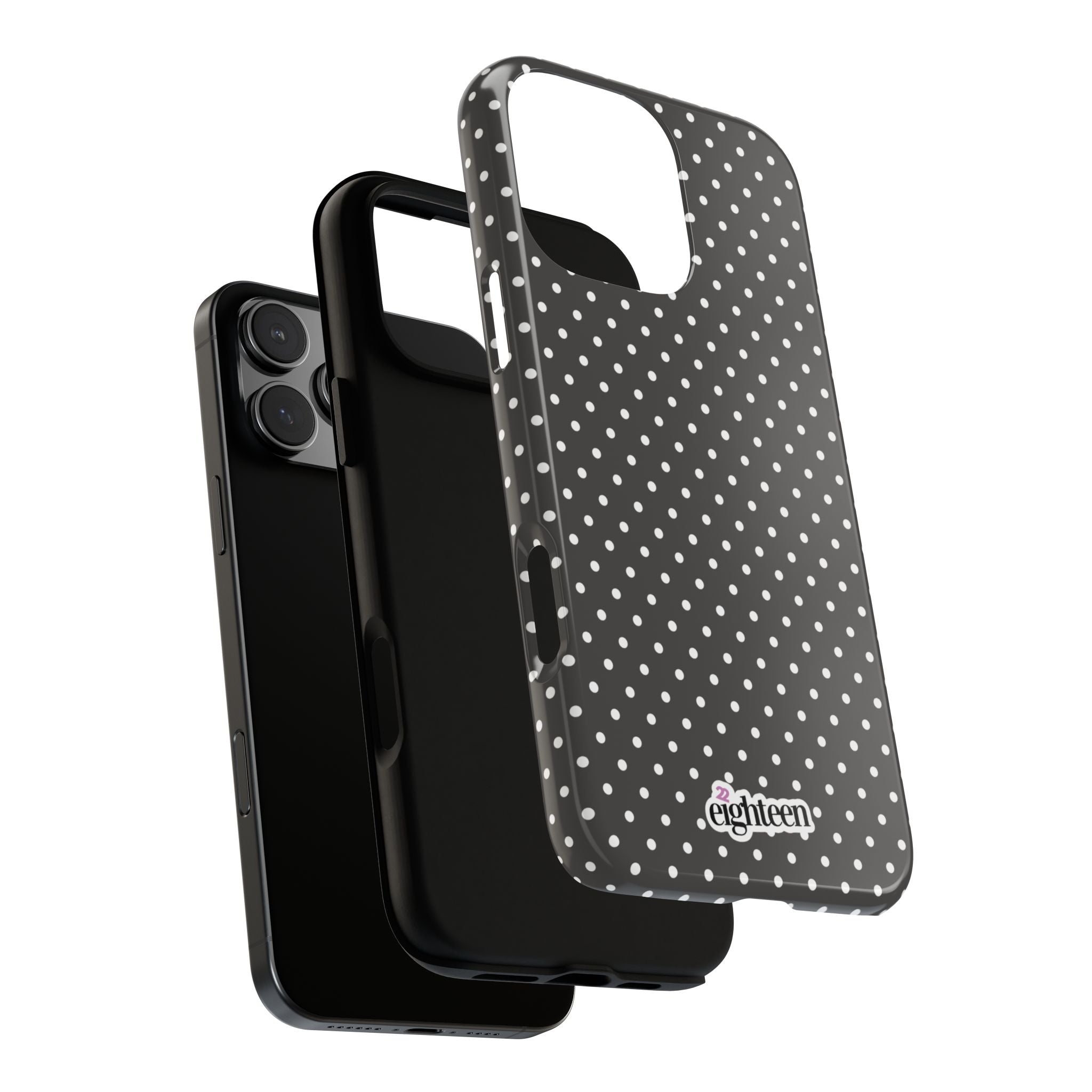 Charcoal Dotty Tough Phone Case