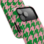 Pink Salmon & Apple Green Staccato MagSafe Phone Case