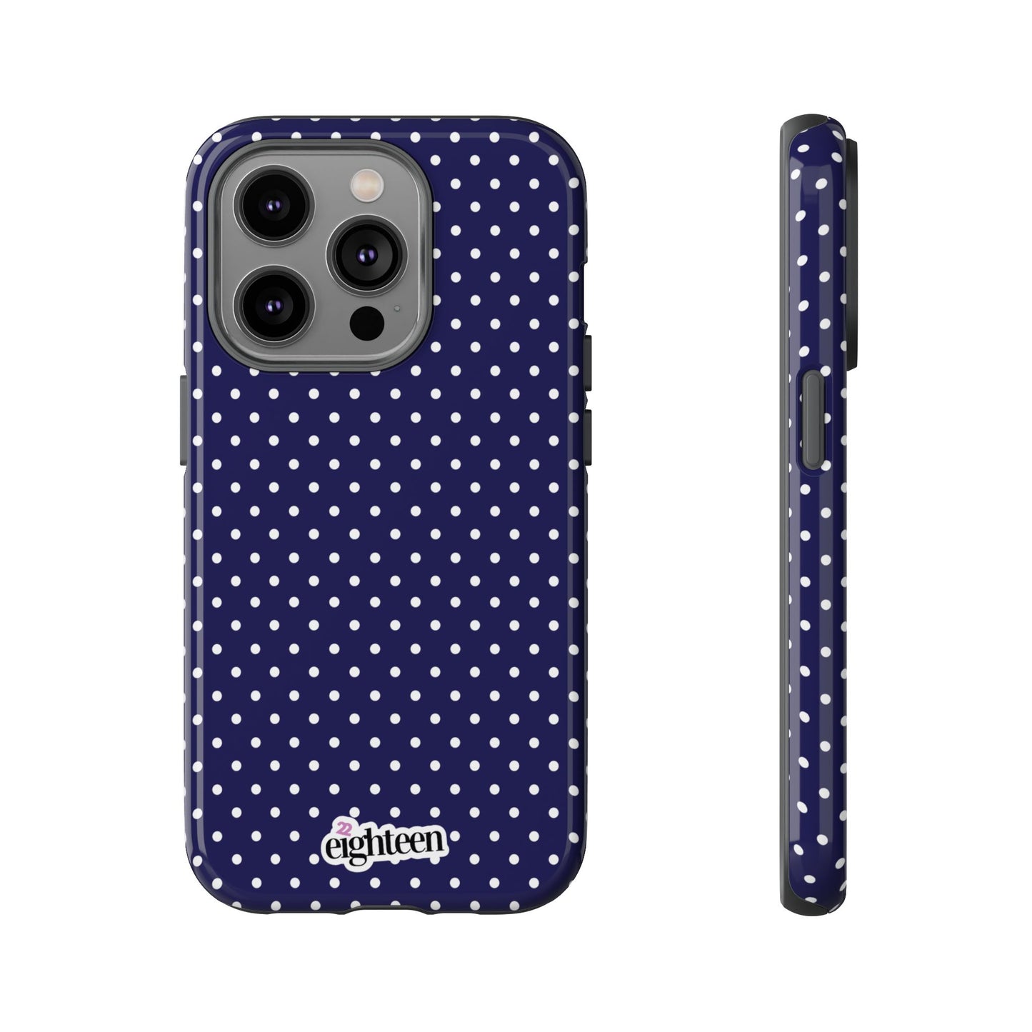 Deep Blue Dotty Tough Phone Case