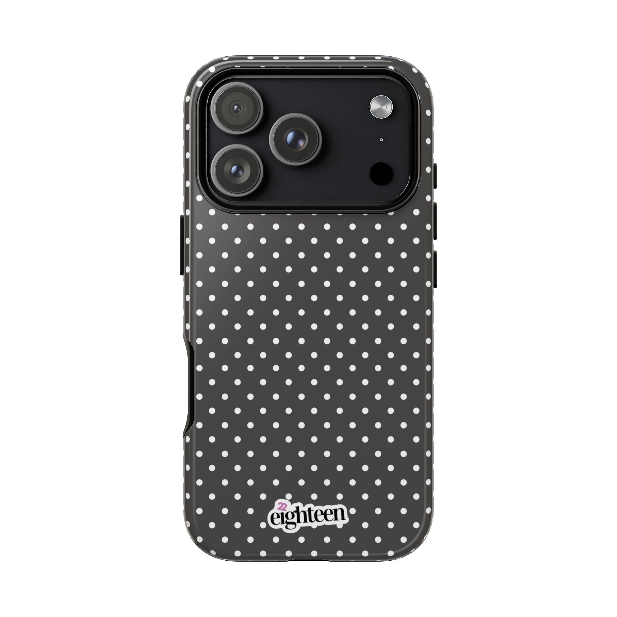 Charcoal Dotty Tough Phone Case