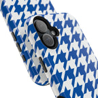 Royal Blue & White Staccato MagSafe Phone Case