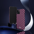 Maroon + White Dot Theory Phone Case
