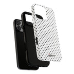 White Dotty Tough Phone Case