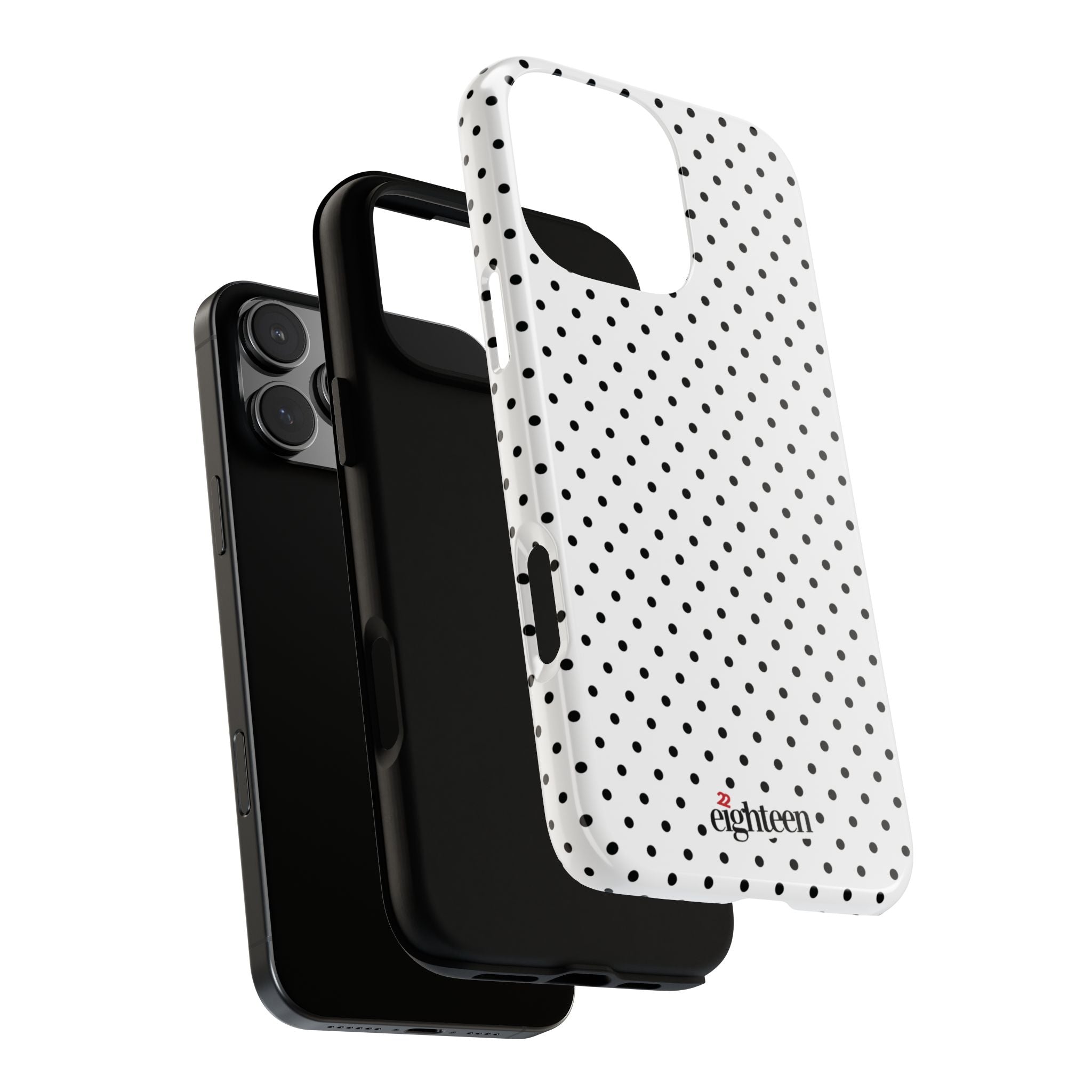 White Dotty Tough Phone Case