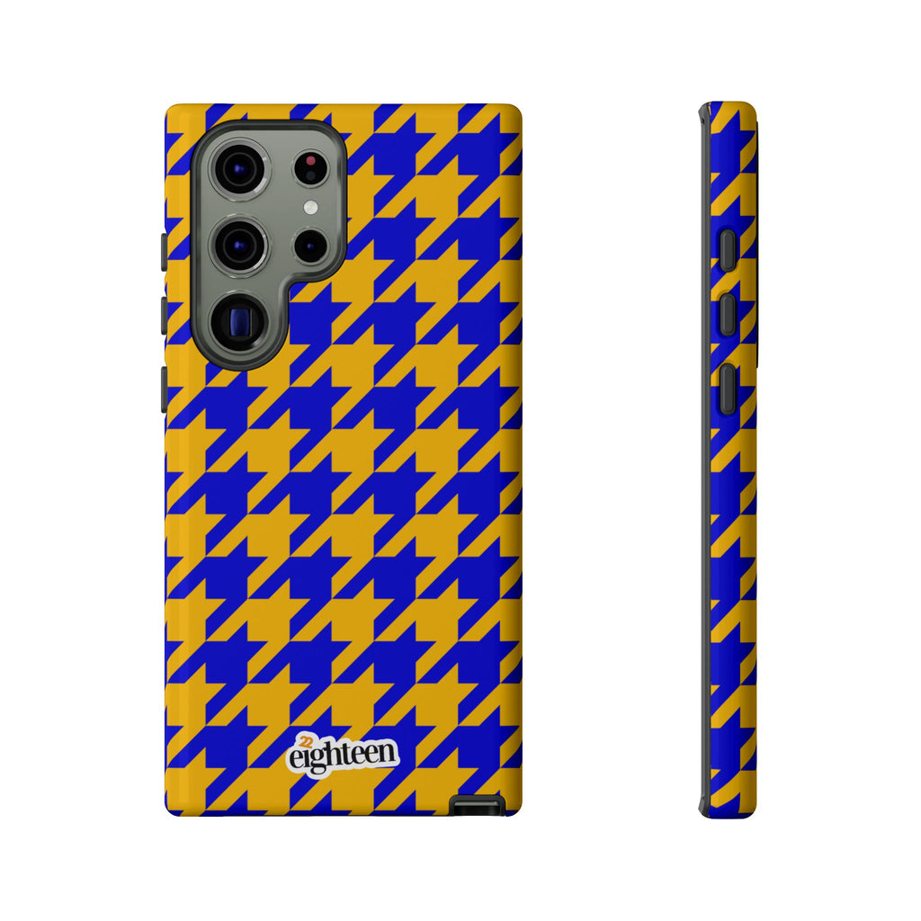 Royal Blue & Gold Staccato Phone Case