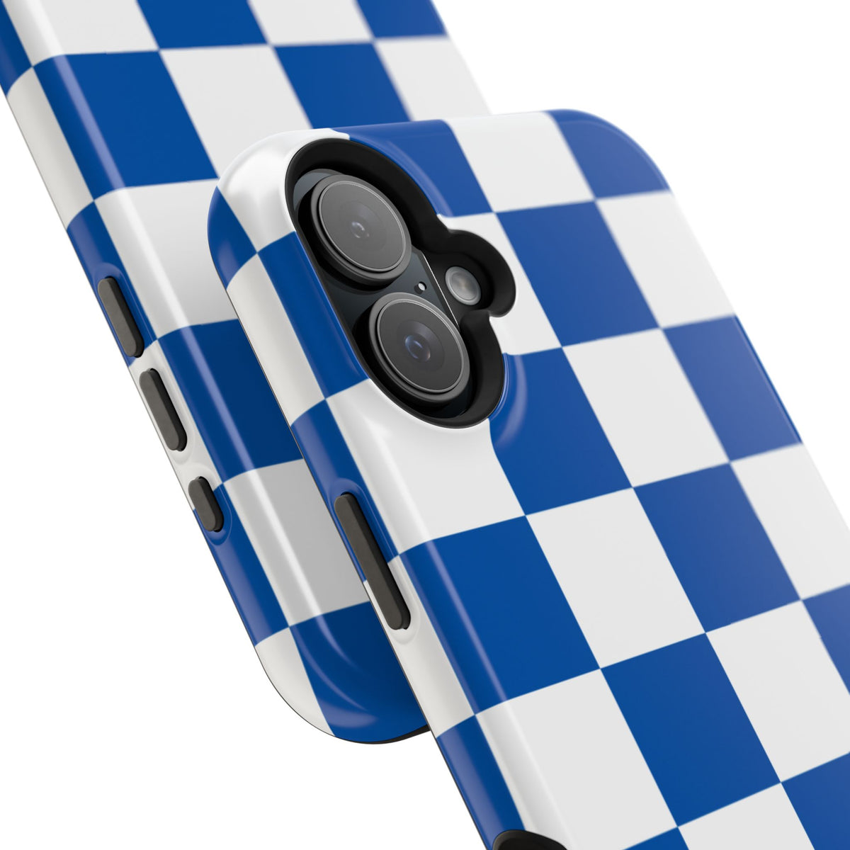 Royal Blue & White Check, Please! MagSafe Phone Case