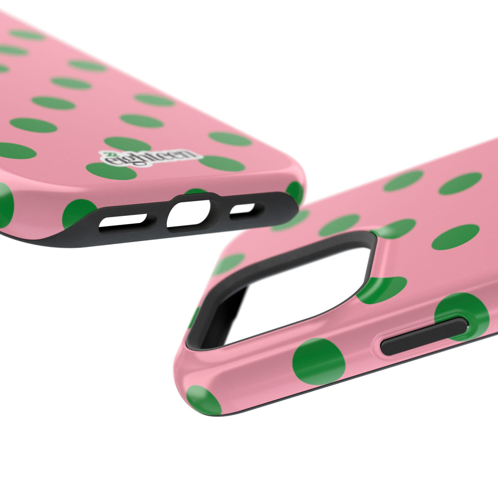 Pink Salmon & Apple Green Dot Theory MagSafe Tough Case