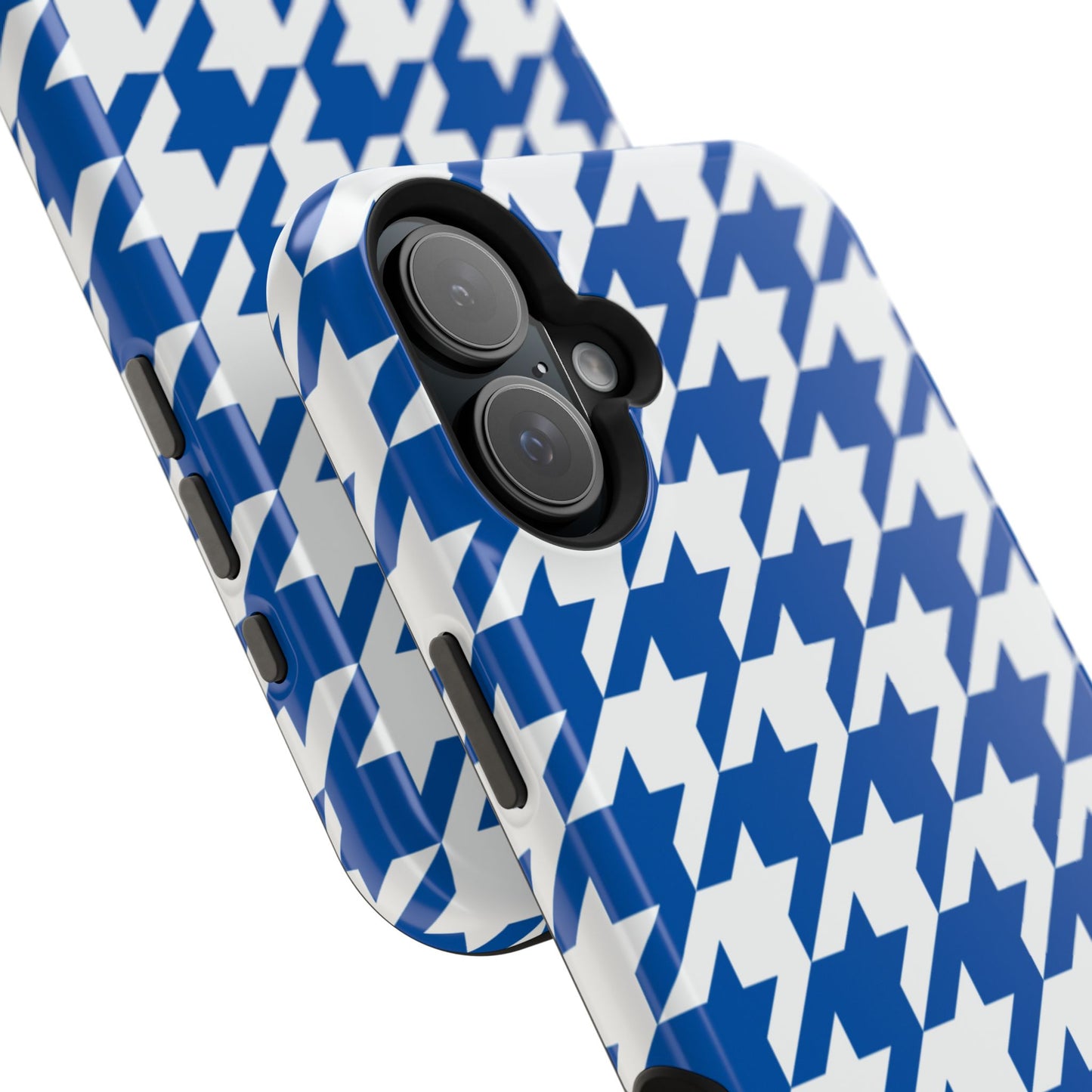 Royal Blue & White Sorority Houndstooth MagSafe Tough Case