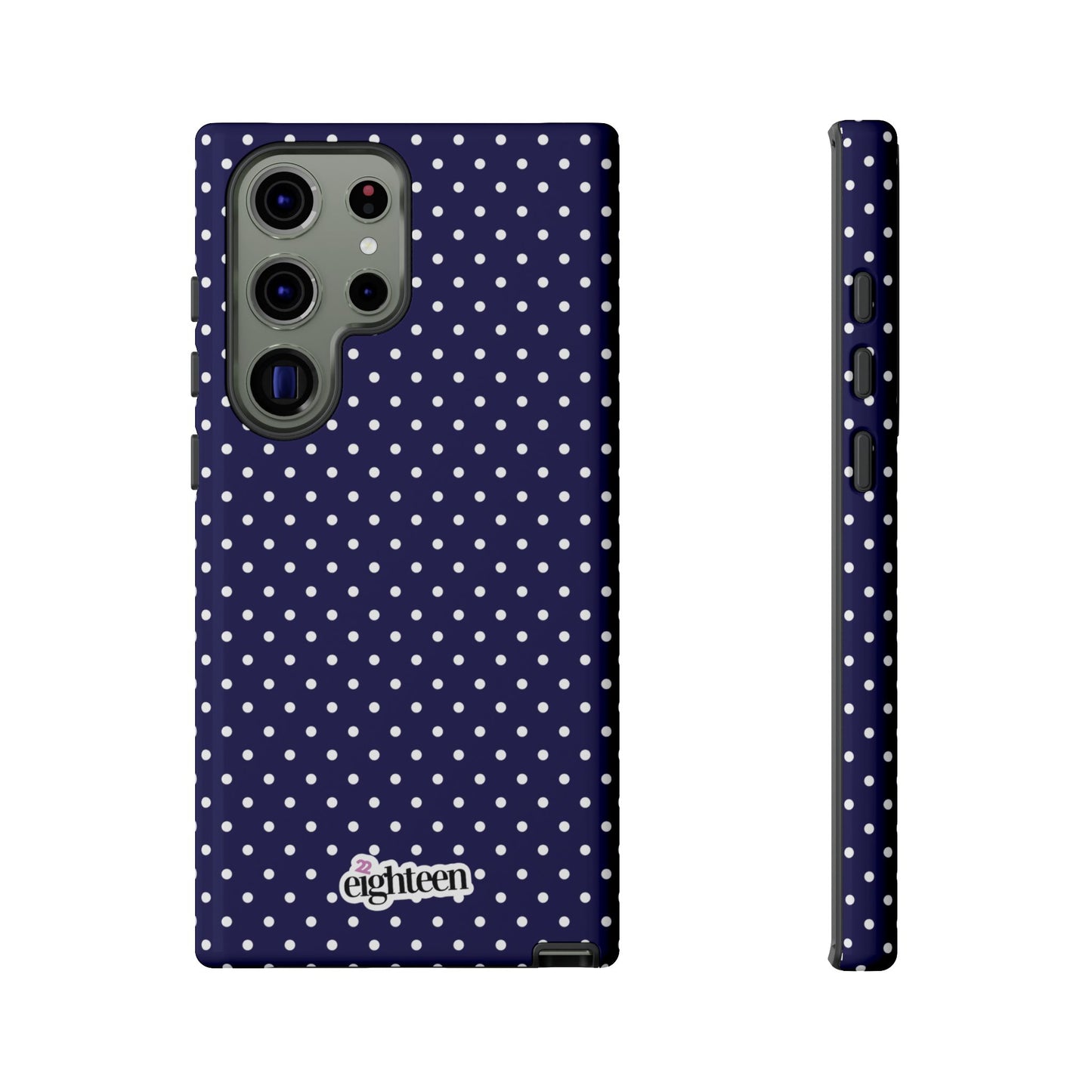 Deep Blue Dotty Tough Phone Case