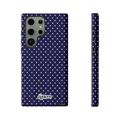 Deep Blue Dotty Tough Phone Case