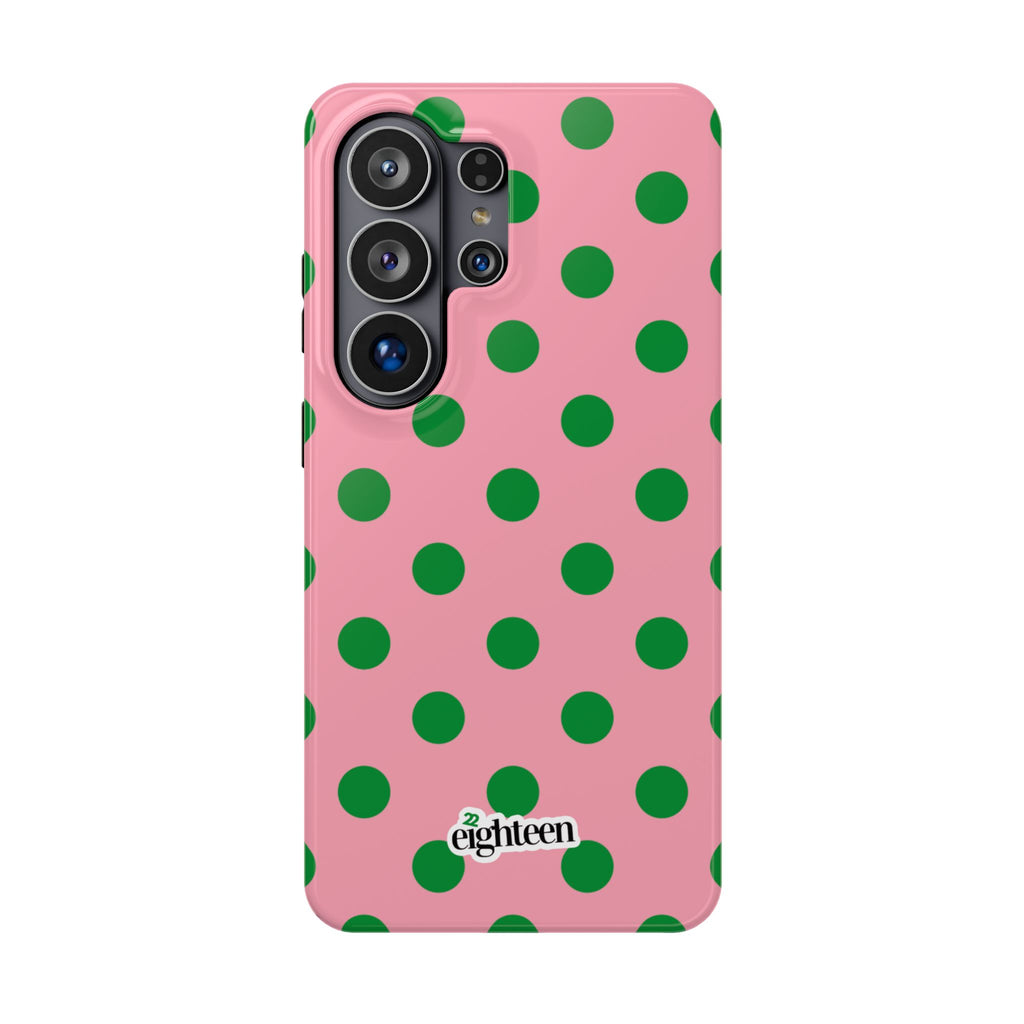 Pink Salmon & Apple Green Dot Theory MagSafe Phone Case