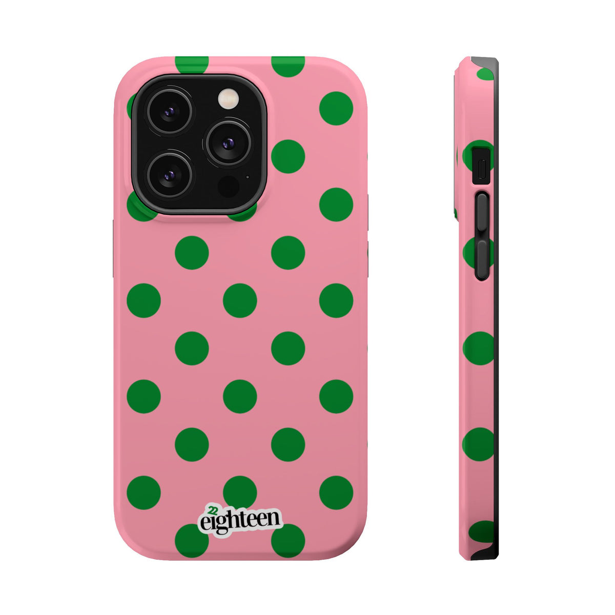 Pink Salmon & Apple Green Dot Theory MagSafe Phone Case