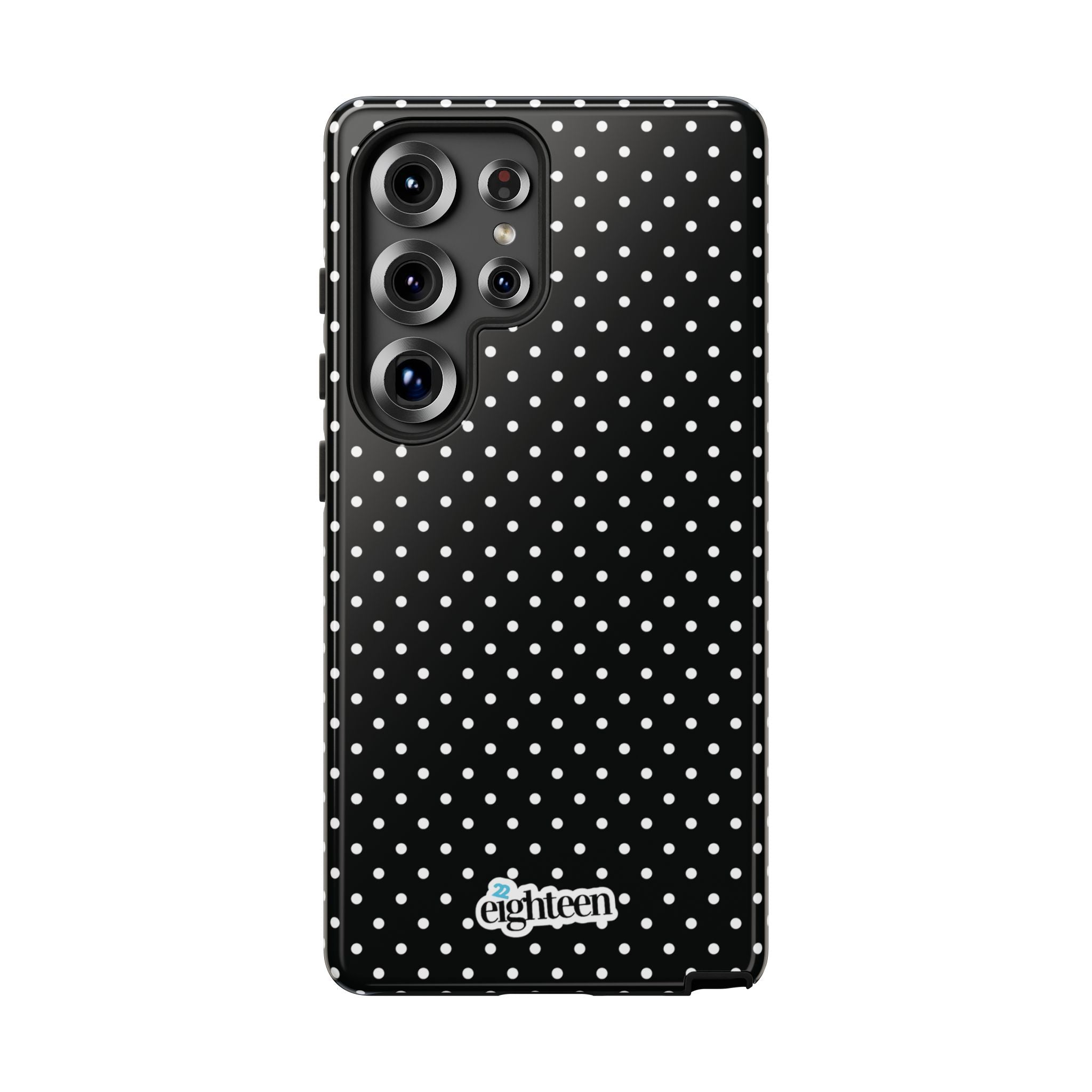 Black Dotty Tough Phone Case