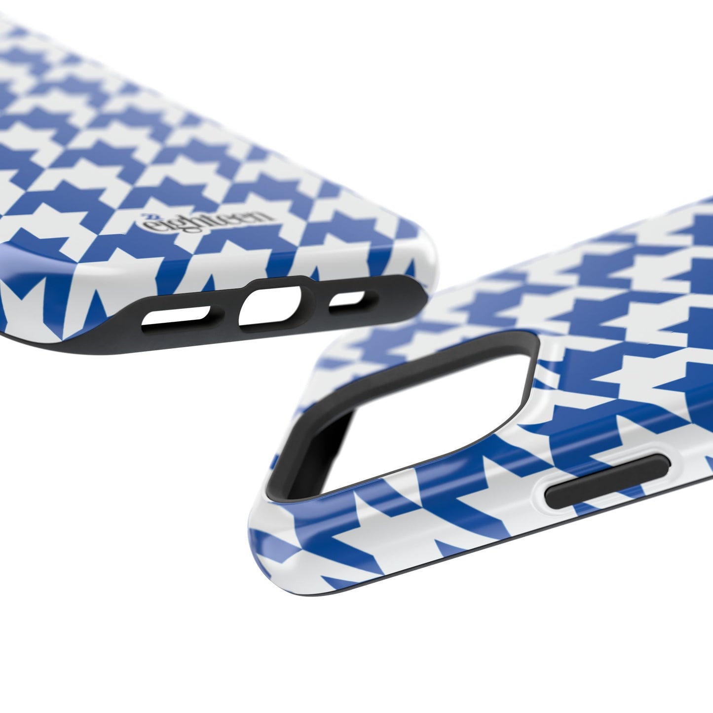Royal Blue & White Sorority Houndstooth MagSafe Tough Case