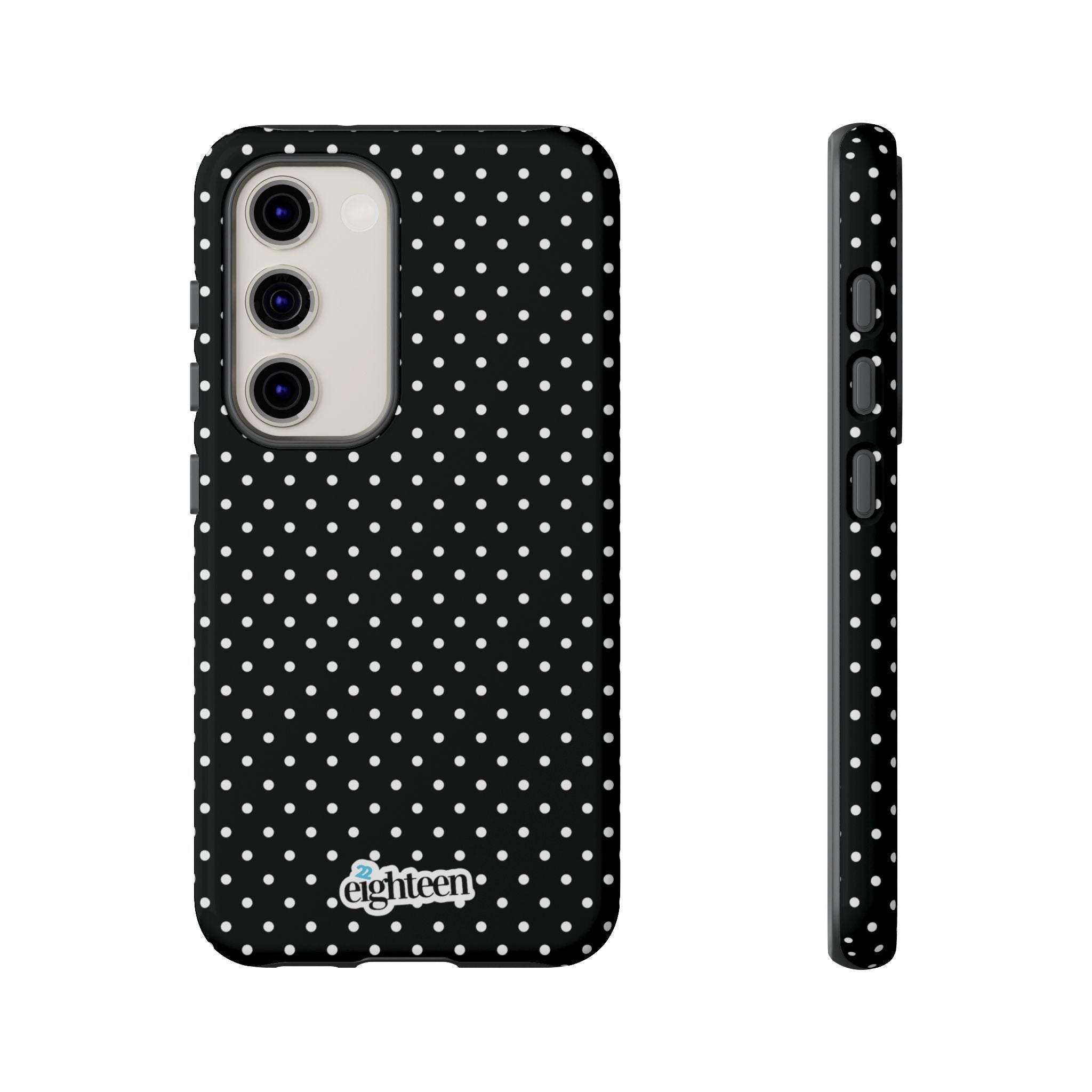 Black Dotty Tough Phone Case