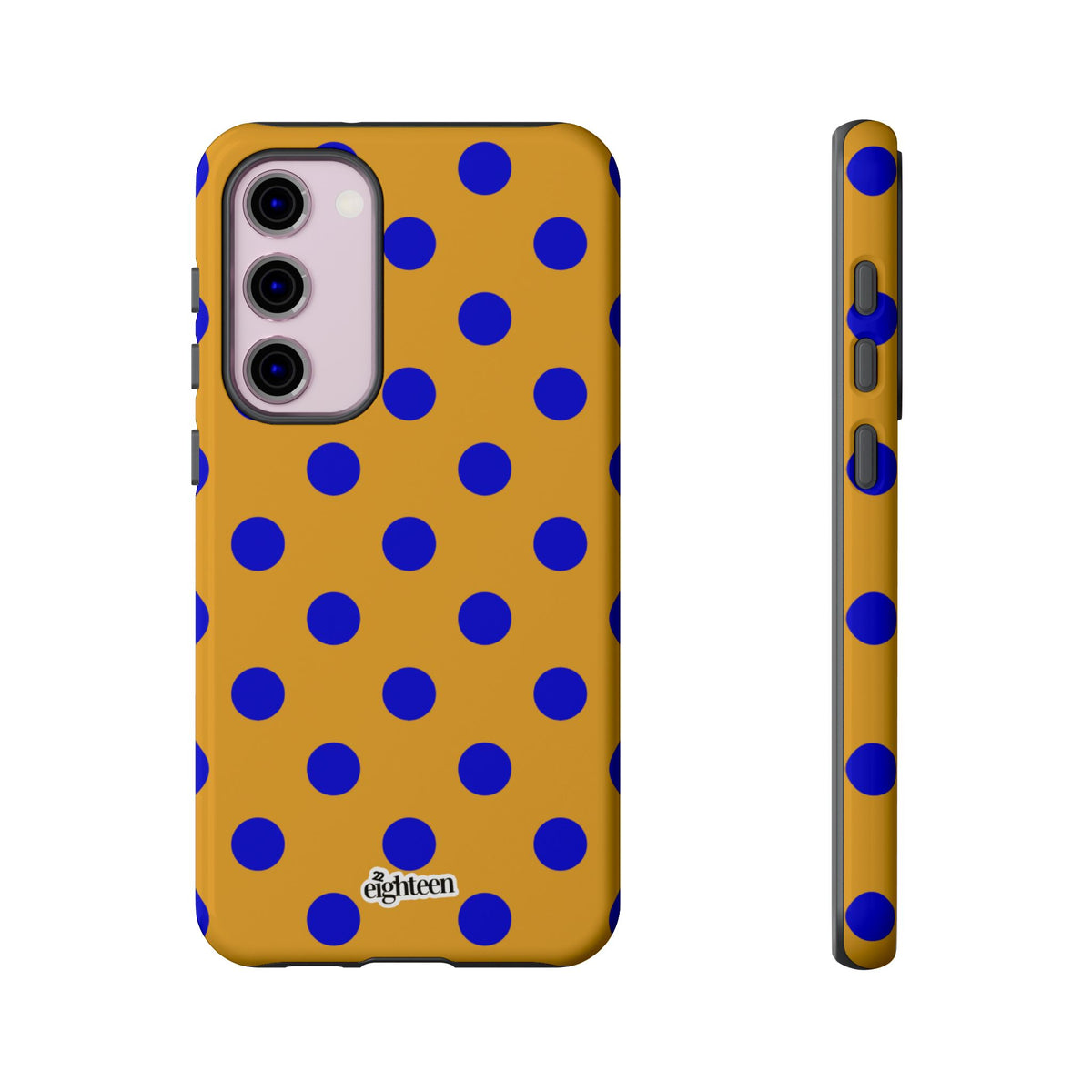 Royal Blue & Gold Dot Theory Phone Case