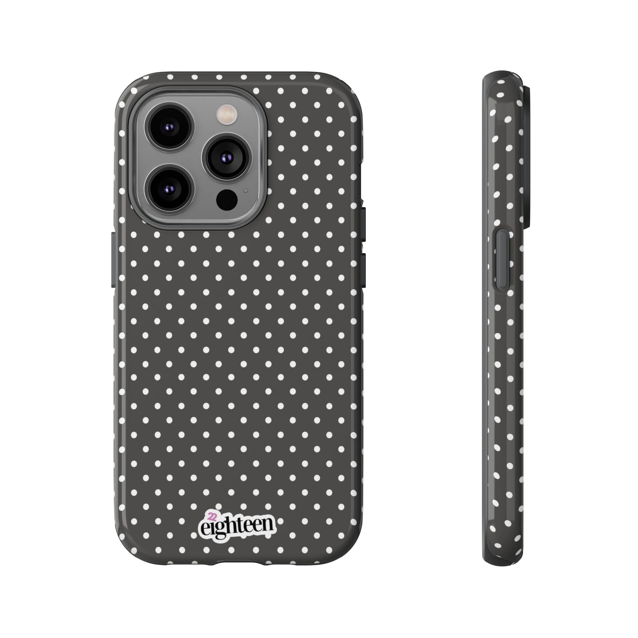 Charcoal Dotty Tough Phone Case