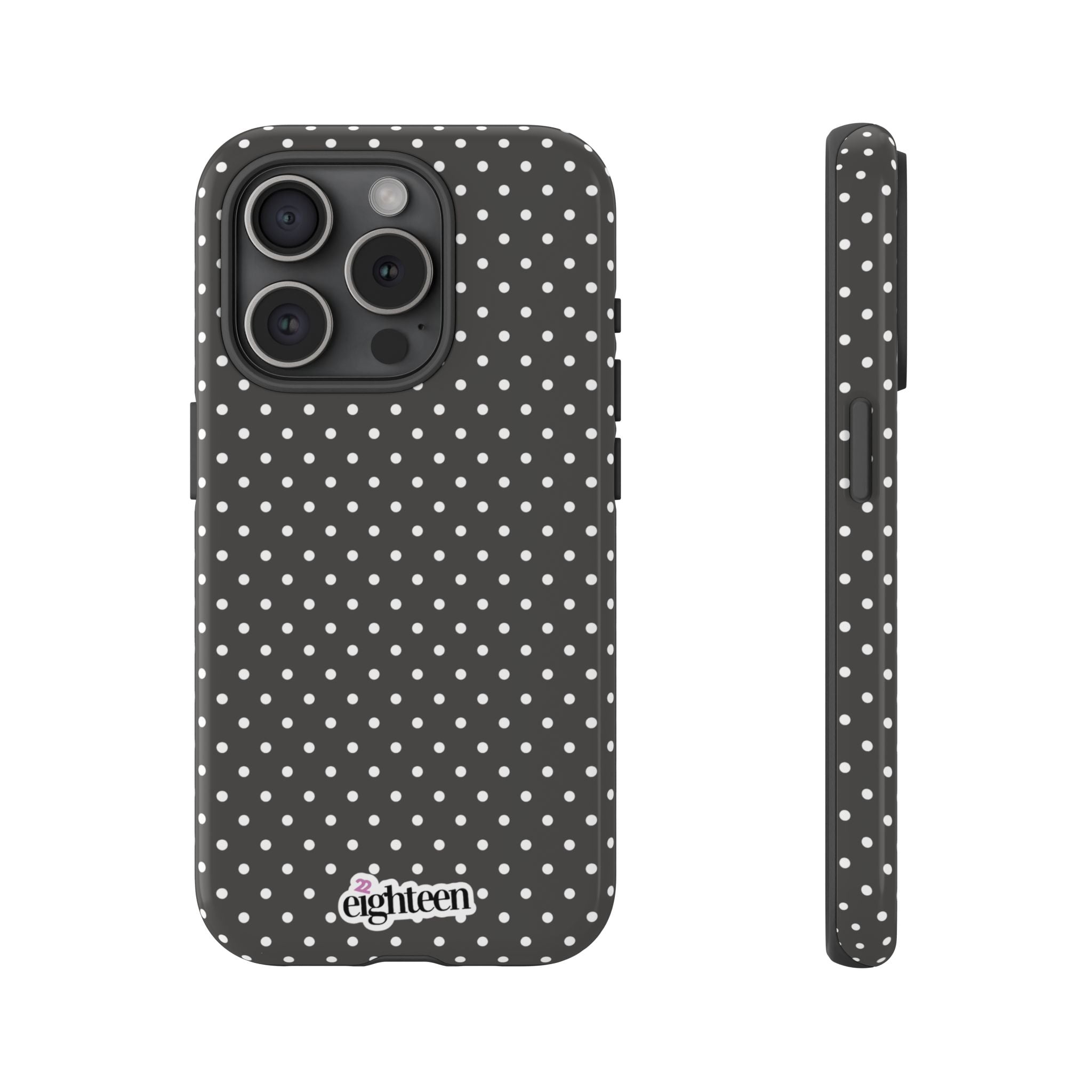 Charcoal Dotty Tough Phone Case