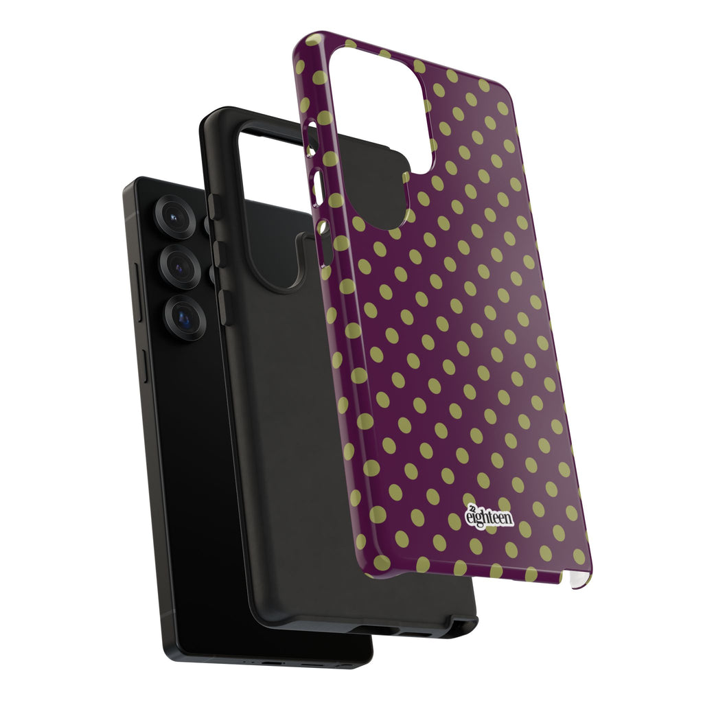 Deep Burgundy & Acacia Dot Theory Phone Case