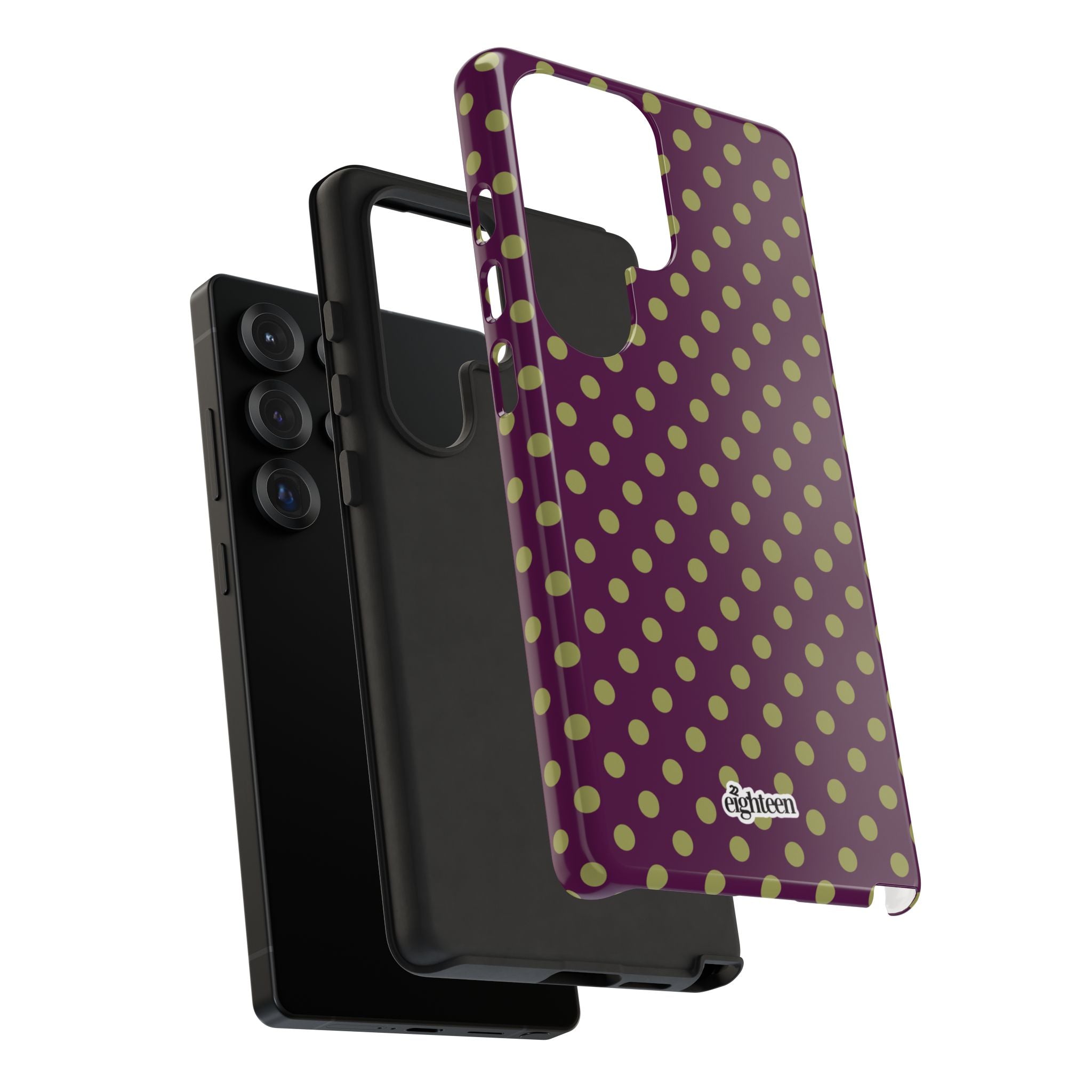 Deep Burgundy & Acacia Dot Theory Phone Case