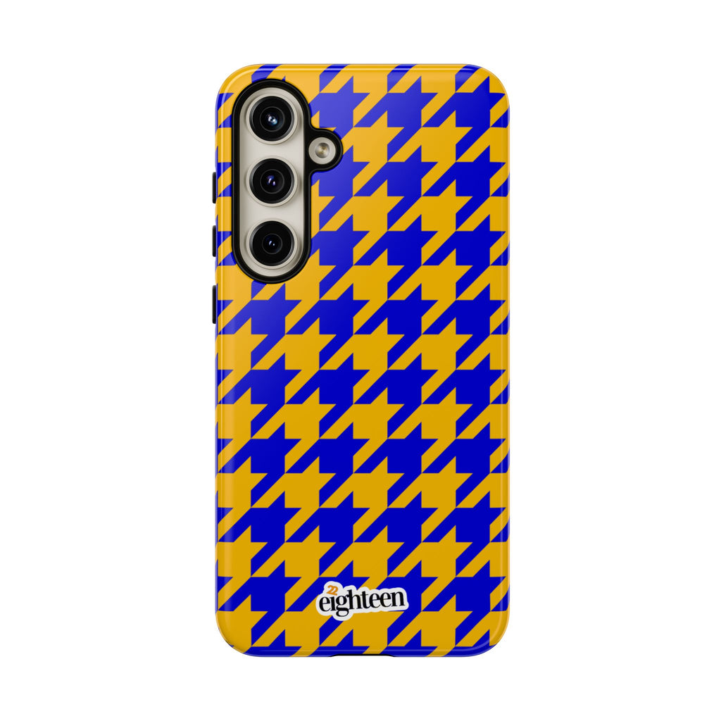 Royal Blue & Gold Staccato Phone Case