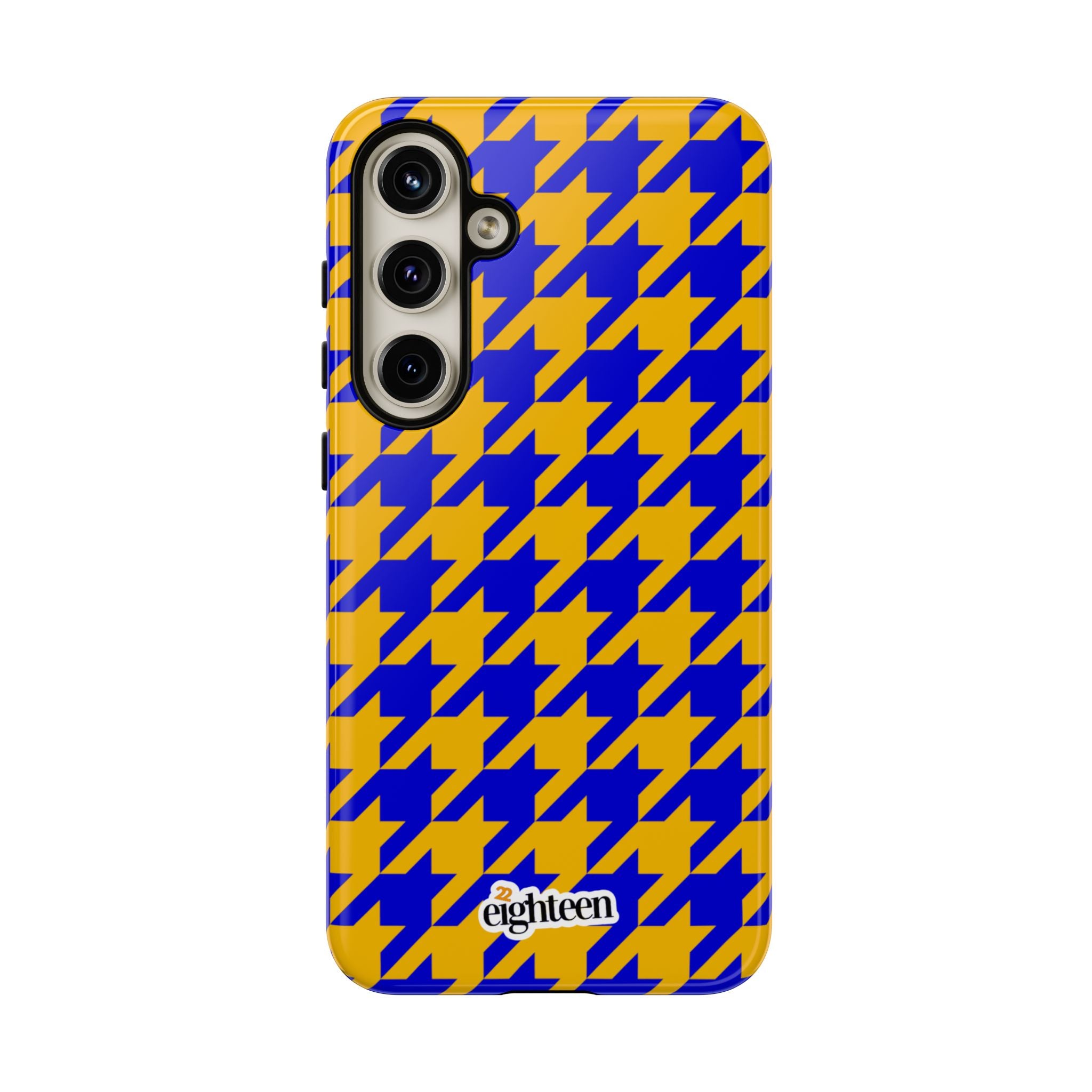 Royal Blue & Gold Staccato Tough Phone Case