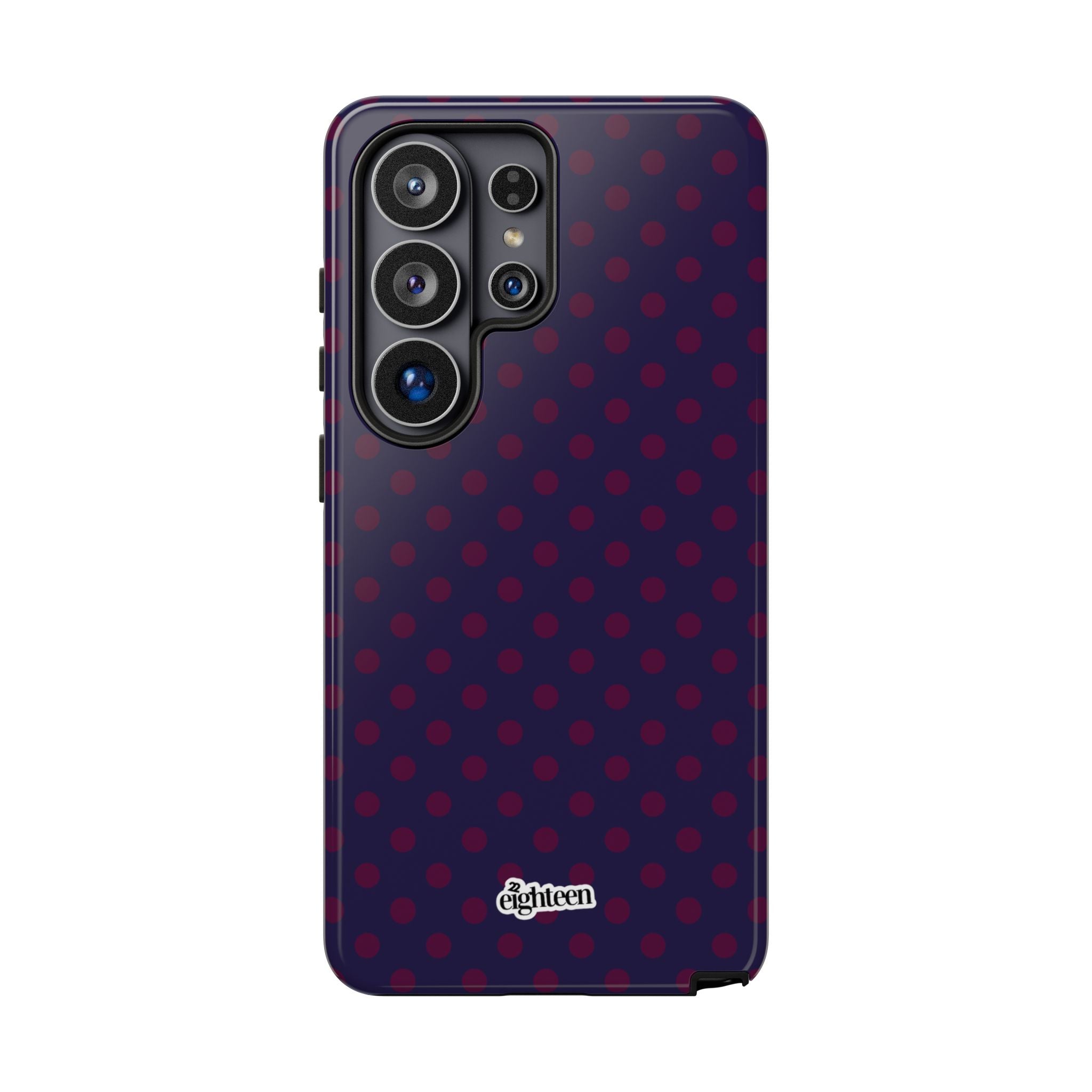 Night Blue & Burgundy Dot Theory Phone Case