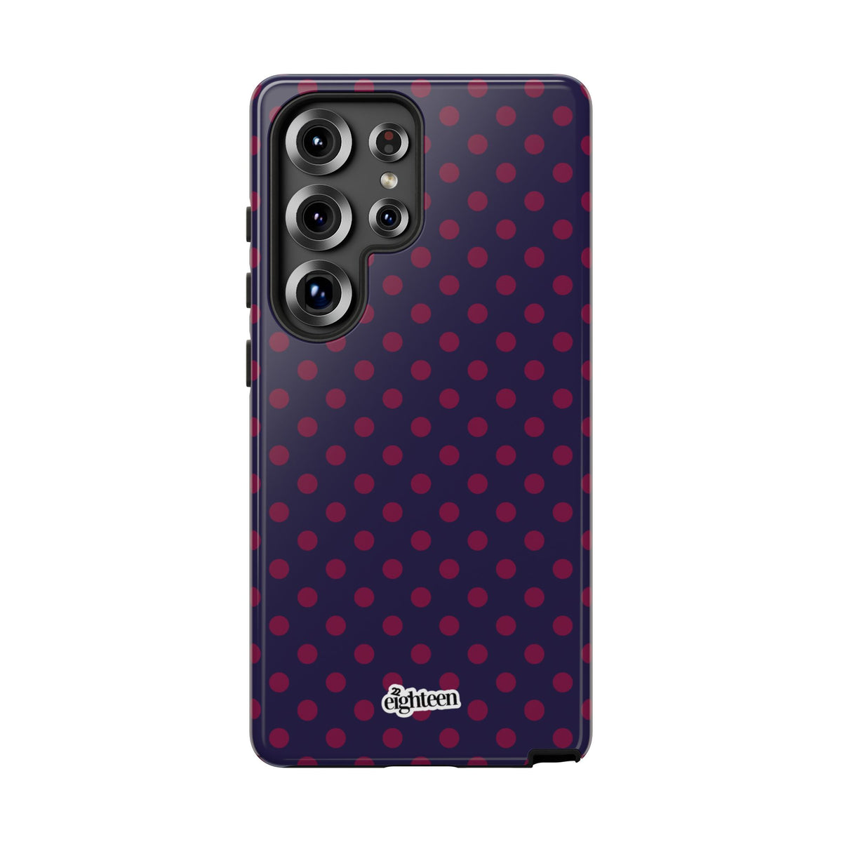 Night Blue & Burgundy Dot Theory Phone Case