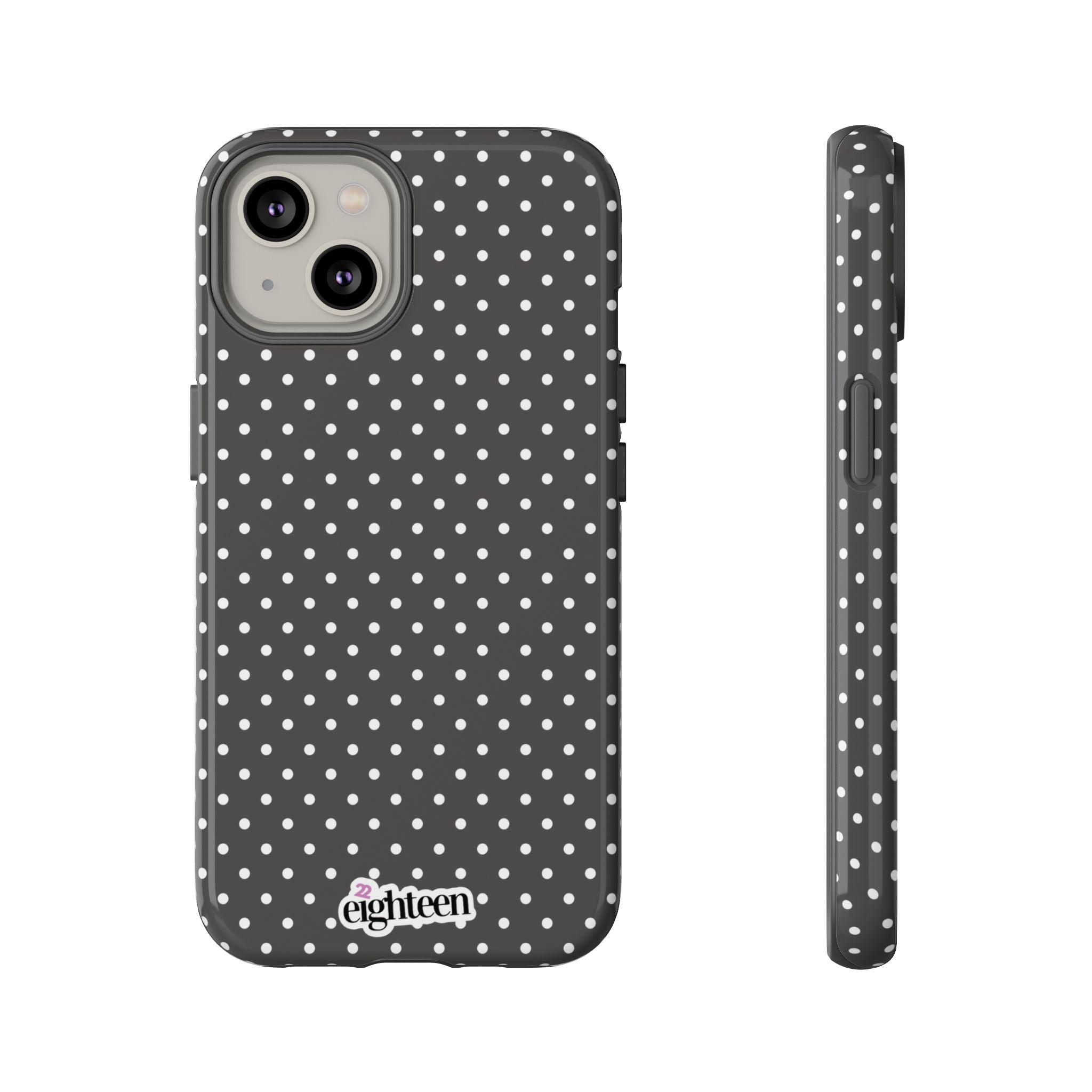 Charcoal Dotty Tough Phone Case
