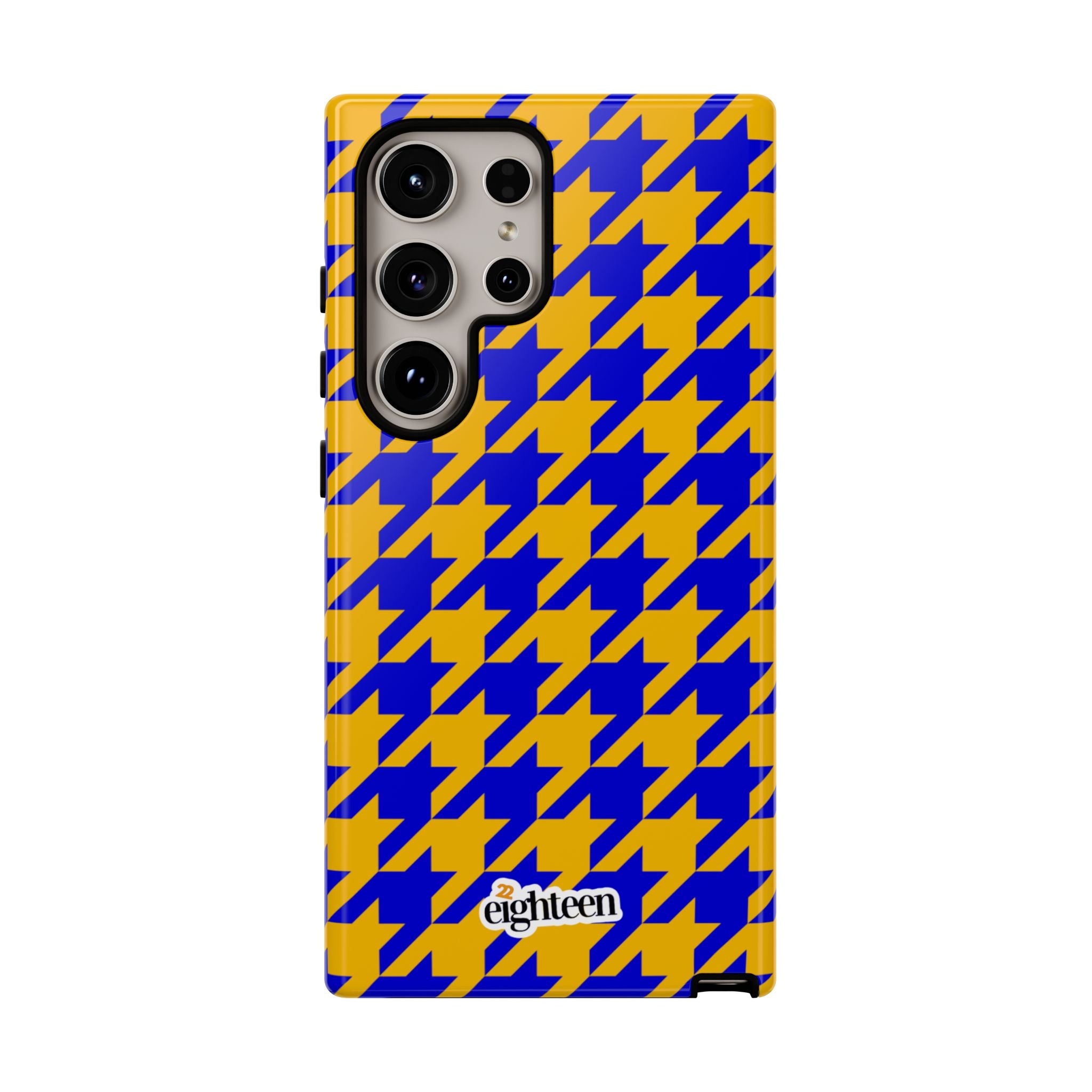 Royal Blue & Gold Staccato Tough Phone Case