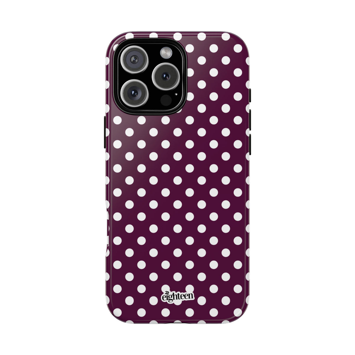 Maroon + White Dot Theory Phone Case