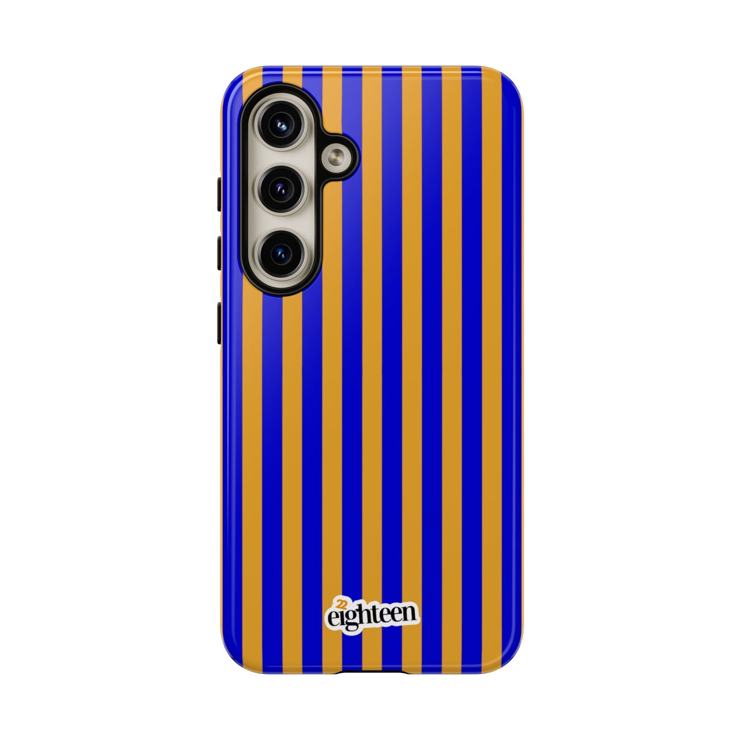 Royal Blue & Gold Stripe Tough Phone Case