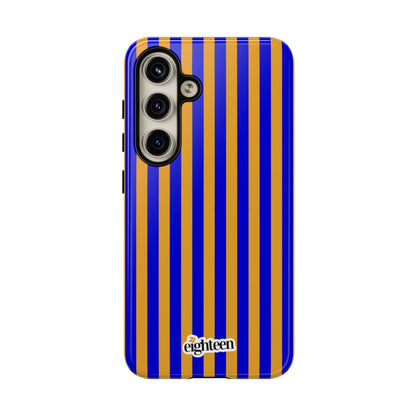 Royal Blue & Gold Stripe Tough Phone Case