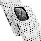 White Dotty Tough Phone Case