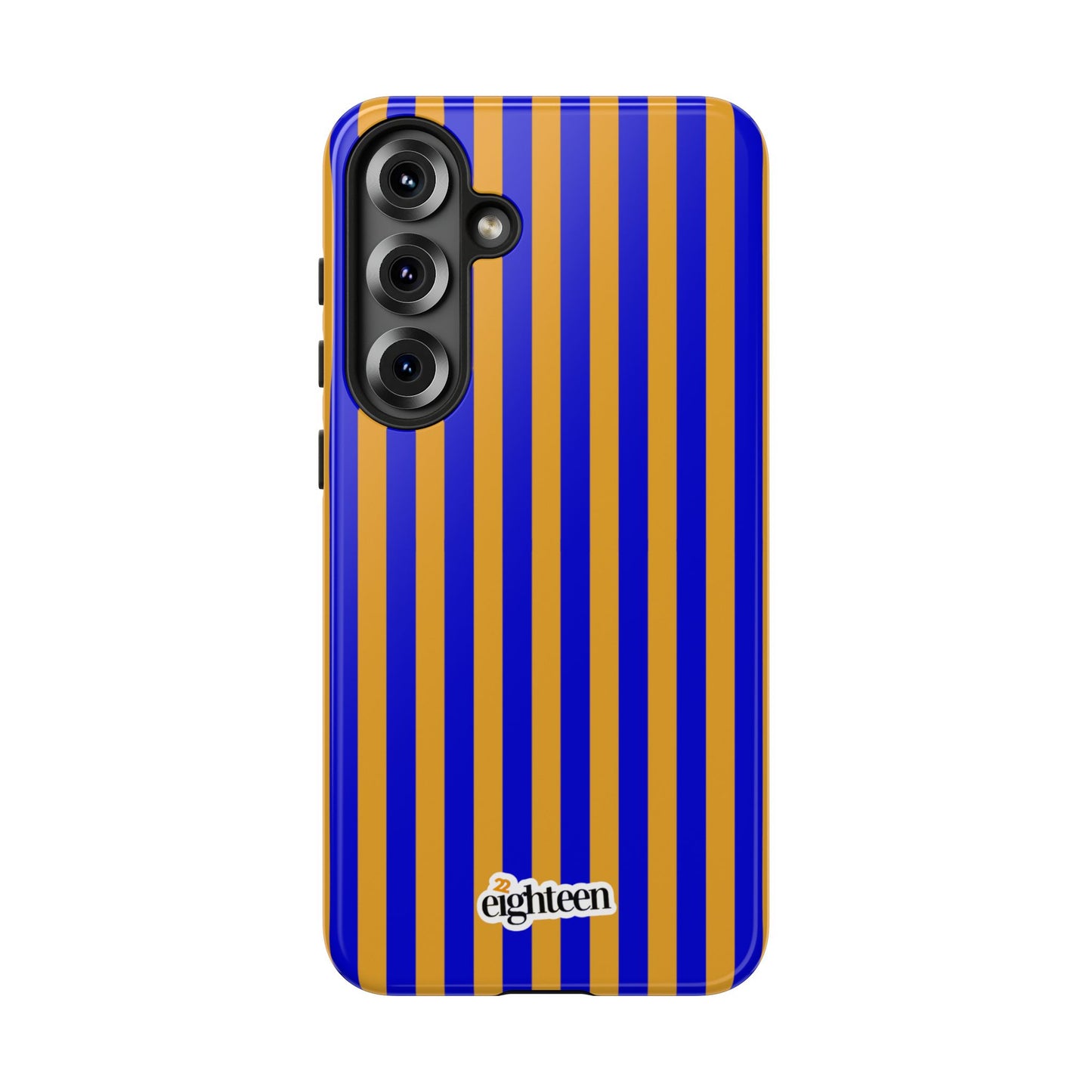 Royal Blue & Gold Stripe Tough Phone Case