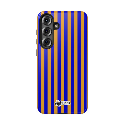 Royal Blue & Gold Stripe Tough Phone Case