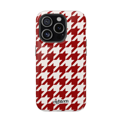 Crimson & Cream Sorority Houndstooth MagSafe Tough Case